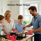 Silicone Oven Mitts Heat Resistant Pot Holder Set - Image 2