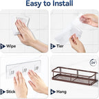 YASONIC Shower Caddy 3 Pack Rustproof Shower Organizer, Large Capacity Shower - Image 8