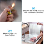 4 Sided Splatter Guard, Foldable Stainless Steel Grease Splatter Screen - Image 4
