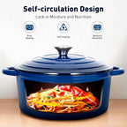 DishDelight 7 Pcs Enameled Cast Iron Pots and Pans Set, Induction Enamel Coated - Image 5