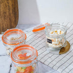 Encheng Glass Jars With Airtight Lids, 6 oz Mason Jars, Glass Jar With Leak - Image 4