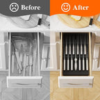 Lifewit Magnetic Drawer Knife Organizers Insert, Kitchen Plastic In Drawer - Image 9