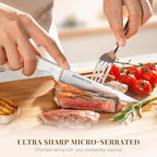 Astercook Steak Knives, Steak Knives Set of 8, High Carbon Stainless Steel - Image 2