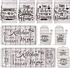 Fourluoo 10 Pcs Farmhouse Kitchen Decor and Accessories Set 4 Kitchen Towels 2 by Fourluoo