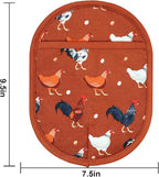 Pot Holders Set of 2 with Transparent Clear Silicone Shell and Nice Dog Flower - Image 2
