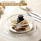 2 in 1, Tall Glass Microwave Splatter Cover - Image 4