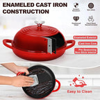 TeamFar Cast Iron Bread Dutch Oven, 6 Qt Enameled Dutch Oven Pot - Image 6