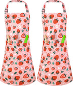 2 Pack Kids Apron, Cute Cooking Aprons, Waterproof Art Apron - Image 8