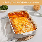4.7QT Casserole Dishes for Oven, 9x13” Large Lasagna Pan, Ceramic Baking Dish - Image 3