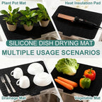 Silicone Dish Drying Mat 23x17, Food-Grade Silicone, Easy Clean Pad - Image 6