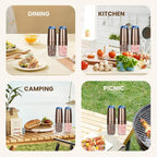 Gravity Electric Salt And Pepper Grinder Set, Automatic Salt And Pepper Grinder - Image 7