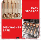 Amco 5-Piece Stainless Steel Cooking Utensil Set, Copper Finish - Image 5