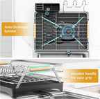 Epicano Dish Drying Rack for Kitchen Counter, Space-Saving Dish Rack, Rustproof - Image 4