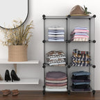 HOMIDEC 6 Light Grey Cube Storage Organizer, Modular Storage Shelf - Image 7