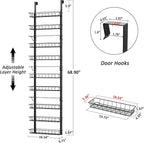 Churboro Over the Door Pantry Organizer Rack - Image 2