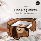 OTOTO Hot-Dog Double Oven Mitts Cute Funny - Image 2