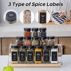 48 Glass Spice Jars with 576 Labels-Spice Jars with Black Metal Caps, 4oz Empty - Image 3