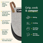 Cuisinart Heritage Mini Oven Mitts – 5.5” x 7” Heat-Resistant Kitchen Mitts - Image 5