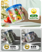 Canfanni 8 Pack-24 OZ Freezer Storage Containers, Plastic Soup Container - Image 5