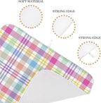 Easter Checkered Dish Drying Mat 18x24 Inch Colorful Buffalo Plaid Drying Mat - Image 3