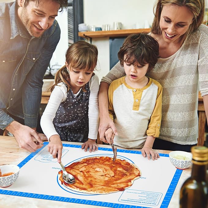 Silicone Pastry Mat for Baking, Pastry Dough Mat for Rolling, Kneading Mat - Image 7