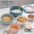 COOK WITH COLOR Prep Bowls with Lids- Wide and Deep Nesting Plastic Small - Image 4