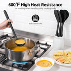 Silicone Kitchen Cooking Utensil Set: U-Taste High Heat Resistant 13.6in Long - Image 3