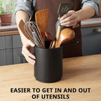 Bivvclaz Wooden Utensil Holder, 360°Rotating 7.2" Utensil Holder - Image 5