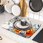 Giwawa Happy Halloween Dish Drying Mat 16"x18" Spooky Colorful Pumpkins - Image 5