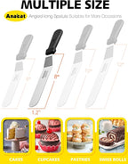 Anaeat Icing Spatula, Professional Cake Angled Offset Spatula - Image 6