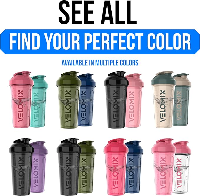 VELOMIX -2 Pack- 28 oz Protein Shaker Bottles - Image 7