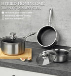 KOCH SYSTEME CS Hybrid Nonstick Stainless Steel Saucepan Set, 6-Piece Triply - Image 8