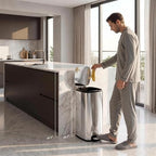 Garvee 13 Gallon Slim Kitchen Trash Can, Narrow Stainless Steel Step-On Pedal - Image 7