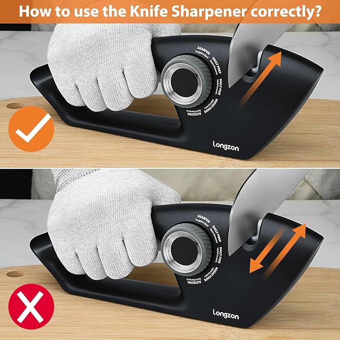 Longzon 6-in-1 Knife Sharpener 5 Stage - Image 4