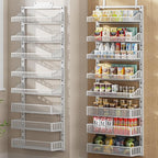 POKIPO Over the Door Pantry Organizer 8-Tier, Large Metal Door Spice Rack by POKIPO