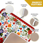 Flowers Printed Dish Drying Mat Floral Coffee Mat - Image 4