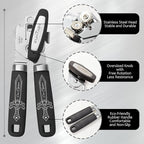 Manual Can Opener with Magnet – Heavy Duty Hand Can & Bottle Opener, Stainless - Image 2