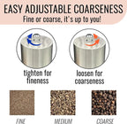 Salt and Pepper Grinder Set Manual 2 Pack | Large Round Salt and Pepper Shakers - Image 5
