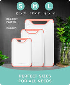 Cutting Boards for Kitchen, Plastic Cutting Board Set of 3, Dishwasher Safe - Image 3