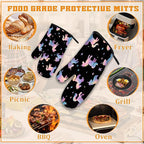 Cute Unicorn Pattern Oven Mitts and Pot Holders Set - Image 5