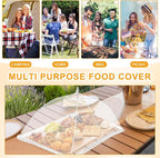 Tanlade 16 Pcs Mesh Food Cover Food Tent Set Reusable Collapsible Pop up Food - Image 6