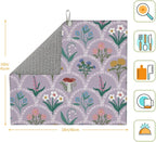 Vintage Flowers Dish Drying Mat 16x18 Inch, Microfiber Absorbent Fast Dry Mat - Image 2