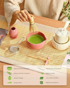 Maestri House Pink Matcha Whisk Set, 7-Pc Complete Matcha Kit - Image 2