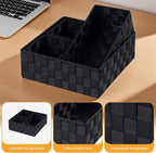 Posprica Small Black Baskets Cube Bin Container Tote, Woven Storage Baskets - Image 5
