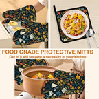 Vintage Flowers Oven Mitts and Heat Resistant Pads - Image 5