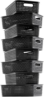 Plastic Storage Baskets, Small Pantry Organization and Storage Bins, Household - Image 7