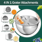 Nicdiet Mixing Bowls with Airtight Lids, Stainless Steel Mixing Bowl Set with 3 - Image 5