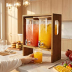2 PCS 1.2 Gallon Drink Dispenser, Glass Beverage Dispenser - Image 7