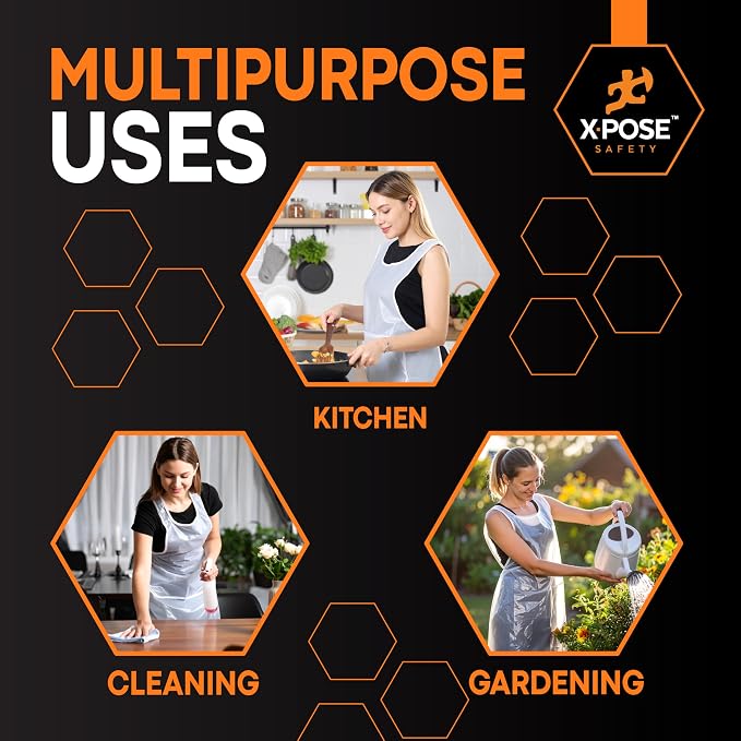 Xpose Safety 48, 000 White Plastic Disposable Aprons - Image 2