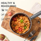 JEETEE Titanium Sauce Pan with Lid, 1.5 QT Non Stick Cooking Pots, Oven & - Image 5